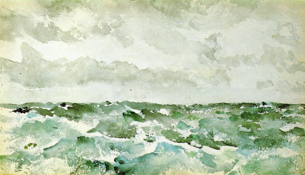 Blue and Silver: The Chopping Channel, vintage artwork by James Abbott McNeill Whistler, 12x8" (A4) Poster