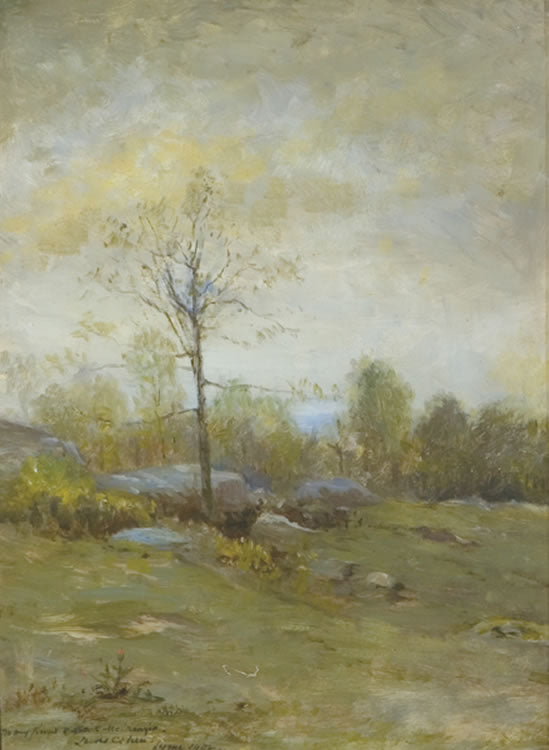 Spring at Lyme, vintage artwork by Lewis Cohen, 12x8" (A4) Poster