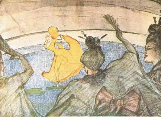 The Ballet 'Papa Chrysanthemem', vintage artwork by Henri de Toulouse-Lautrec, 12x8" (A4) Poster