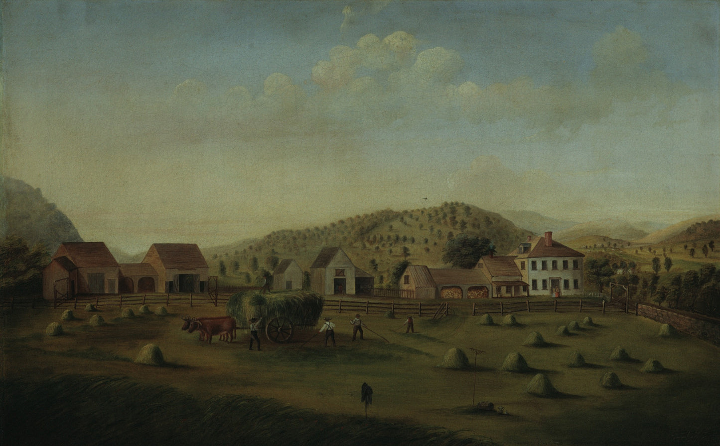 Leete Farm, West Claremont, New Hampshire, vintage artwork by Attributed to Francis Alexander, A3 (16x12") Poster Print