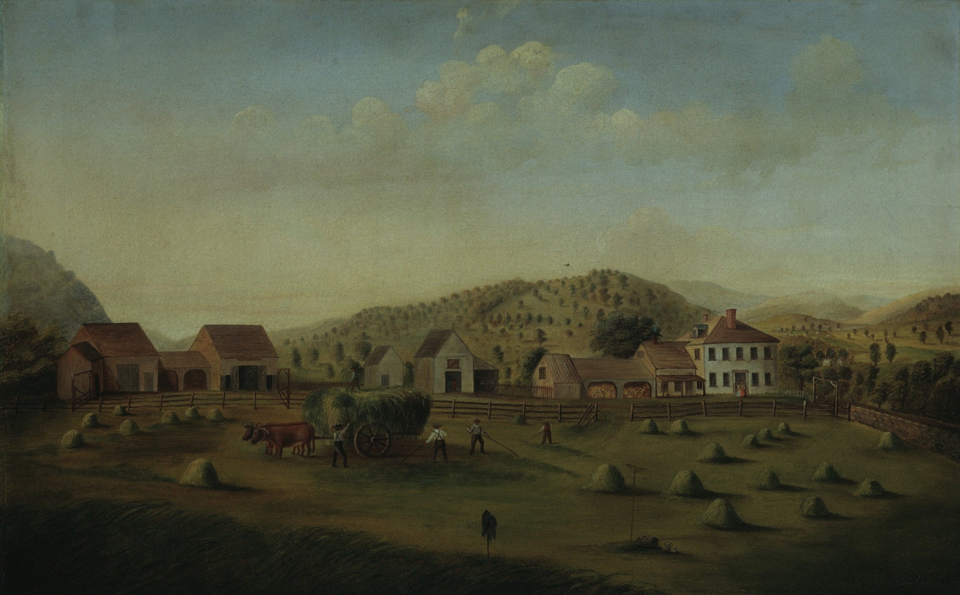 Leete Farm, West Claremont, New Hampshire, vintage artwork by Attributed to Francis Alexander, A3 (16x12") Poster Print