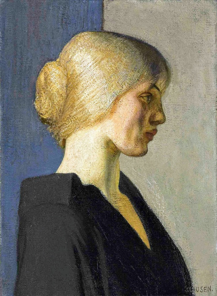 A Dutch Girl, vintage artwork by Sir George Clausen, R.A., R.W.S., R.I., 12x8" (A4) Poster