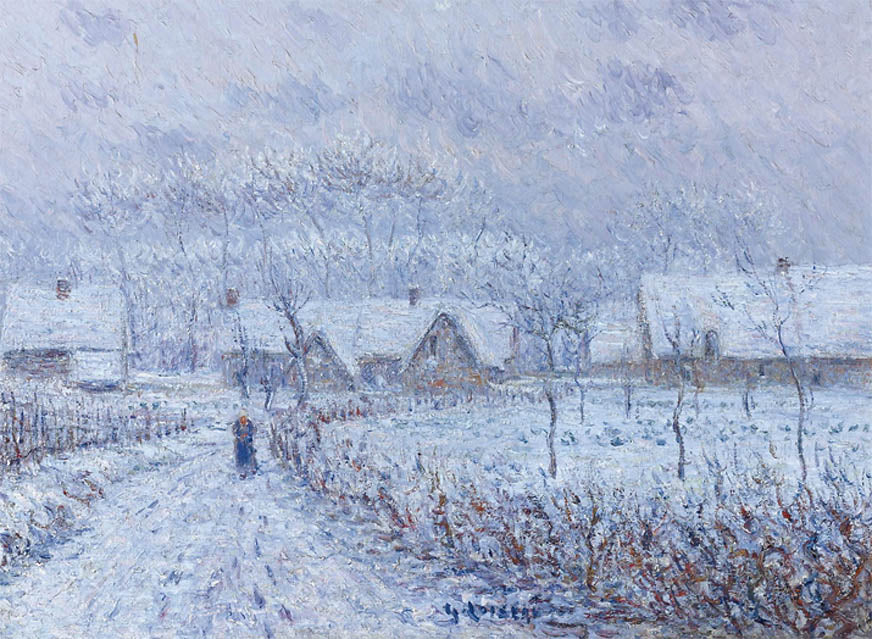 After the Snow on the Field, vintage artwork by Gustave Loiseau, 12x8" (A4) Poster