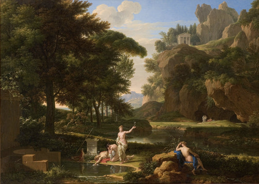 The Death of Narcissus, vintage artwork by François-Xavier Fabre, 12x8" (A4) Poster