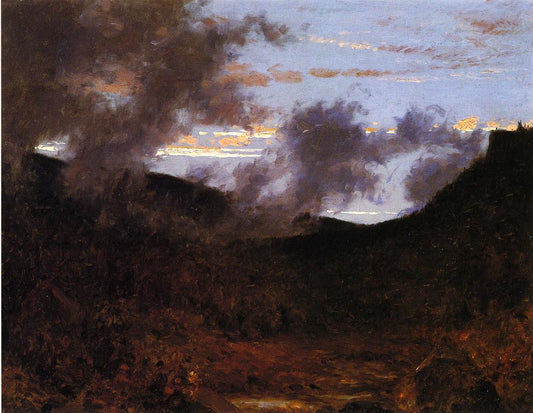 Mist Rising near New Paltz, vintage artwork by Jervis McEntee, 12x8" (A4) Poster