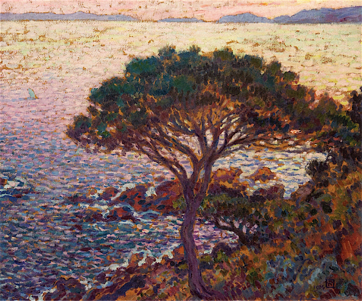 Cap Benat, Pine on the Coast by Theo van Rysselberghe,A3(16x12")Poster