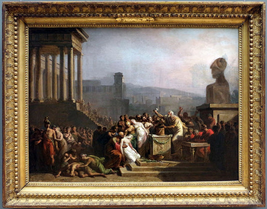 Victims to the Minotaur, vintage artwork by Mattheus Ignatius van Bree, 12x8" (A4) Poster