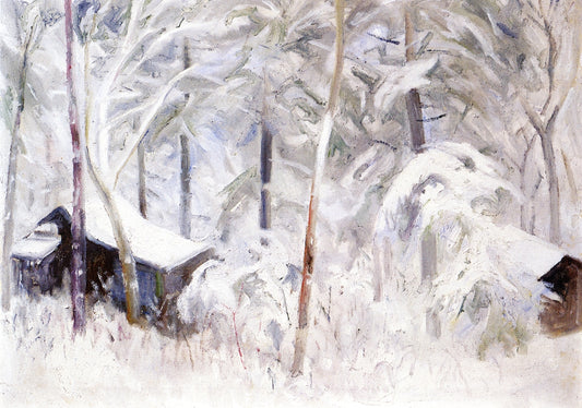 Fresh Deep Winter Shows, vintage artwork by Albert Henry Krehbiel, 12x8" (A4) Poster