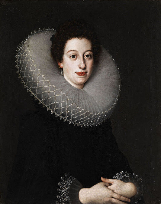 Catherine De Medici, Governor of Siena, vintage artwork by Justus Sustermans, 12x8" (A4) Poster