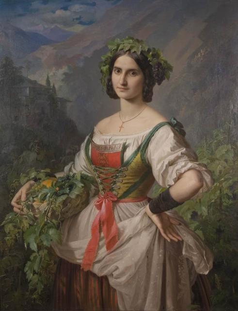 Josephine Sverchkova, vintage artwork by Friedrich Kaulbach, 12x8" (A4) Poster