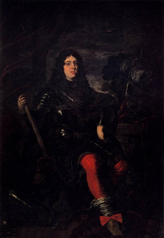 Portrait of Grand Duke Cosimo III of Tuscany, vintage artwork by Justus Sustermans, 12x8" (A4) Poster