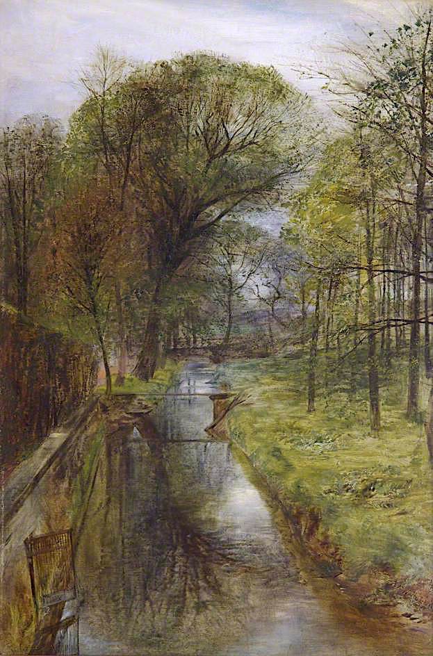 Scene near Croxteth Hall, vintage artwork by William Huggins, A3 (16x12") Poster Print
