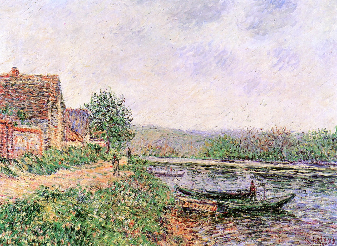 The Banks of the Seine, Porte Joie by Gustave Loiseau,A3(16x12")Poster