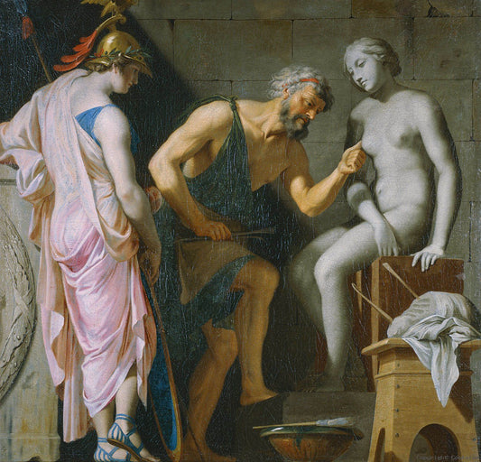 Allegory of Sculpture, vintage artwork by Jacques Stella, 12x8" (A4) Poster