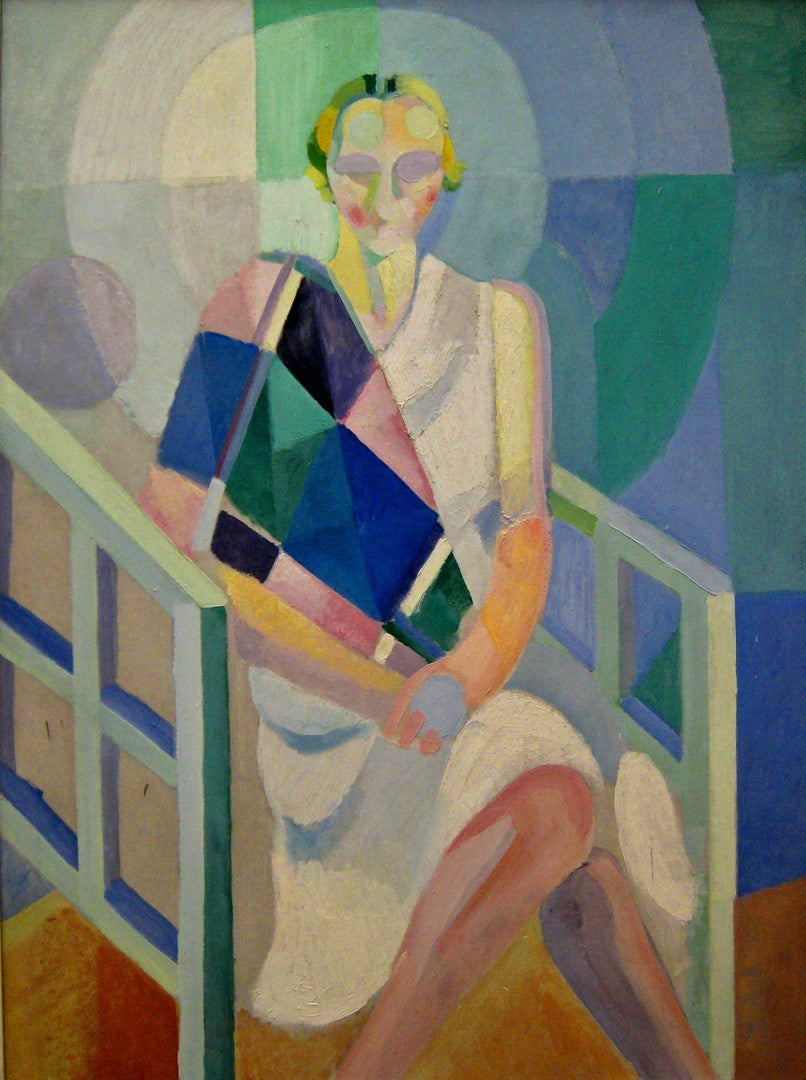 Portrait of Madame Heim, vintage artwork by Robert Delaunay, 12x8" (A4) Poster