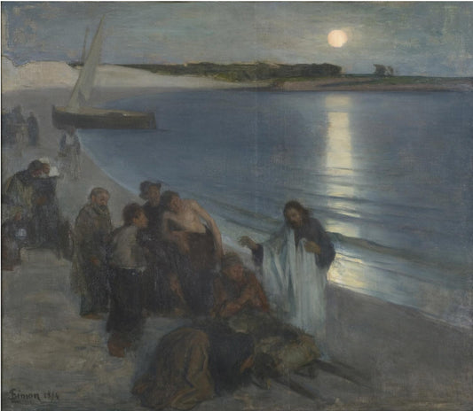 Christ Performing Miracles by Lucien Simon,A3(16x12")Poster