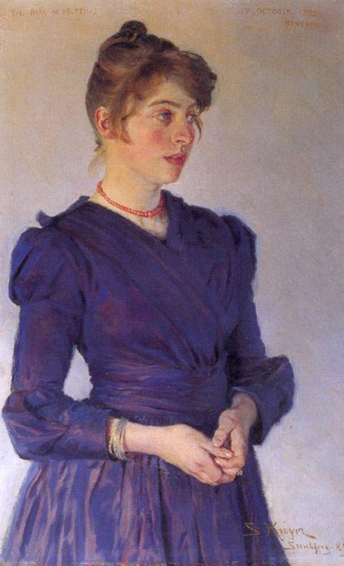 Marie Kroyer, vintage artwork by Peder Severin Kroyer, 12x8" (A4) Poster