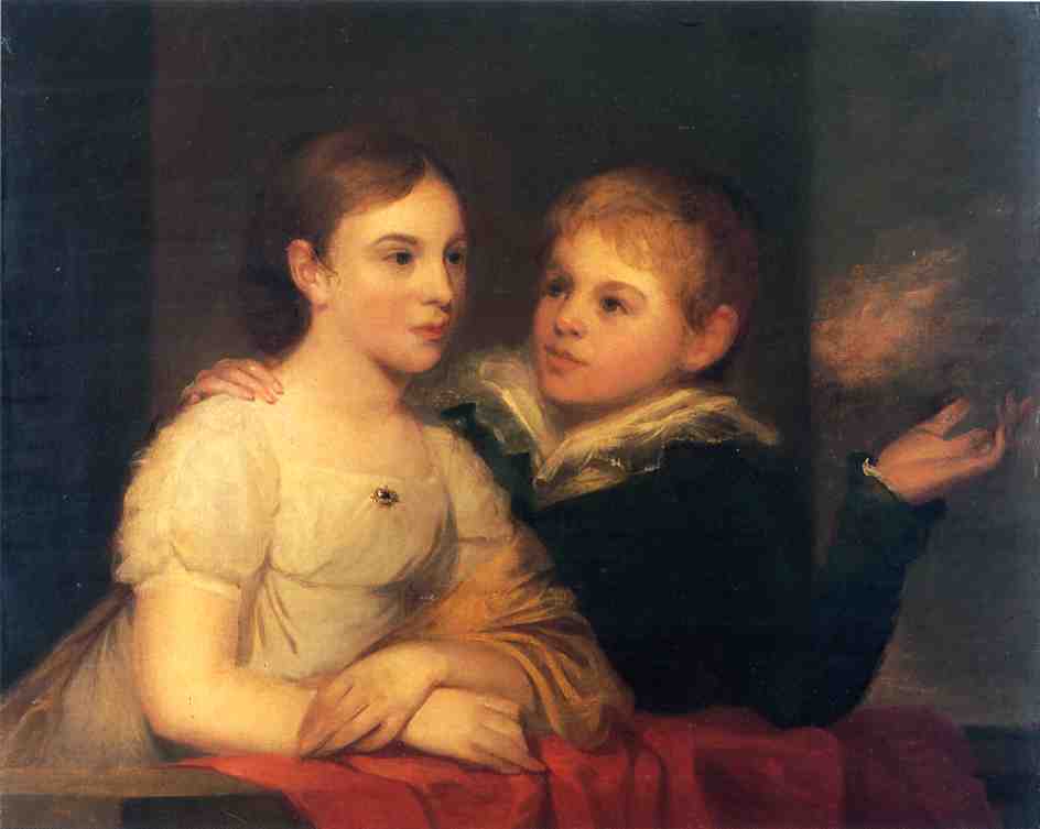 The Brinton Children, vintage artwork by Thomas Sully, 12x8" (A4) Poster