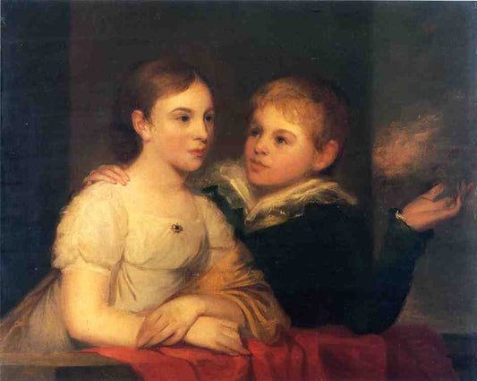 The Brinton Children, vintage artwork by Thomas Sully, 12x8" (A4) Poster
