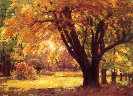 Autumn Sunlight, vintage artwork by John F. Carlson, 12x8" (A4) Poster