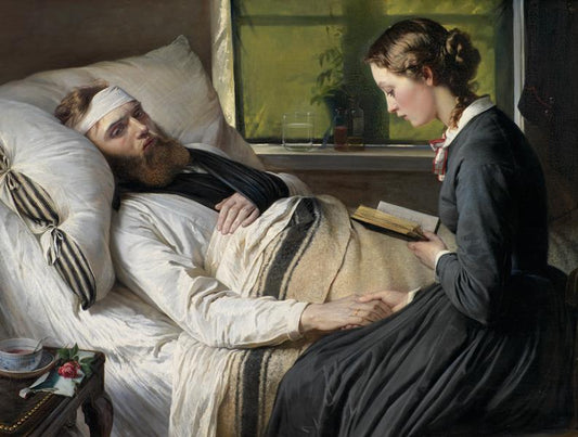 A Wounded Danish Soldier, vintage artwork by Elisabeth Jerichau-Baumann, A3 (16x12") Poster Print
