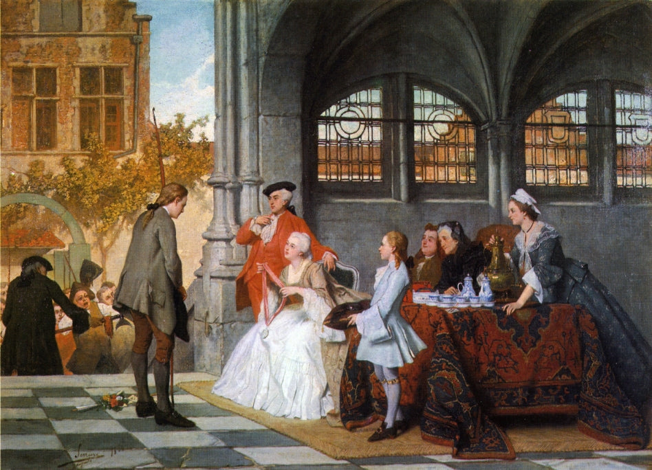 The Archer's Prize, vintage artwork by Auguste Serrure, 12x8" (A4) Poster