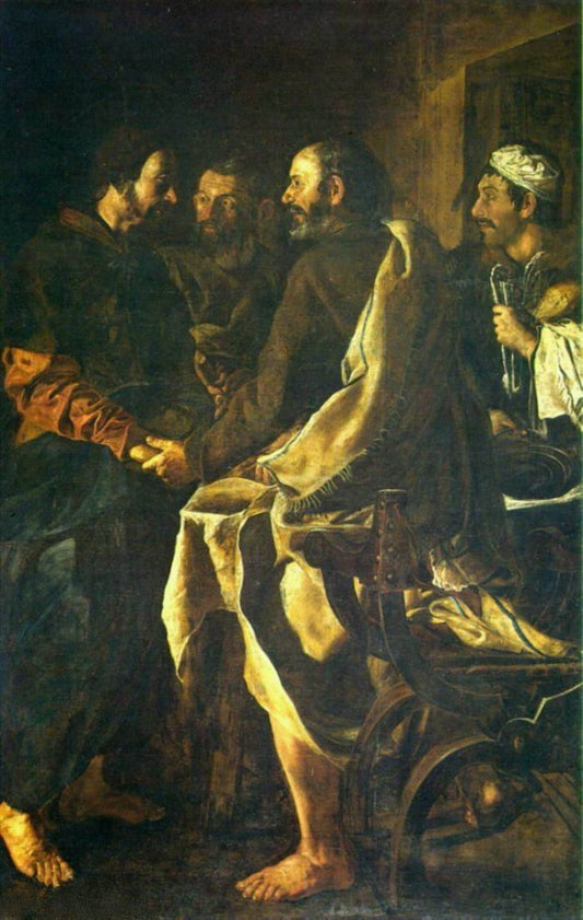 Invito ad Emmaus, vintage artwork by Giovanni Serodine, 12x8" (A4) Poster