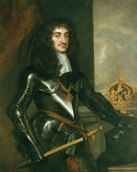 Charles II (1630-1685), vintage artwork by Peter Lely, 12x8" (A4) Poster