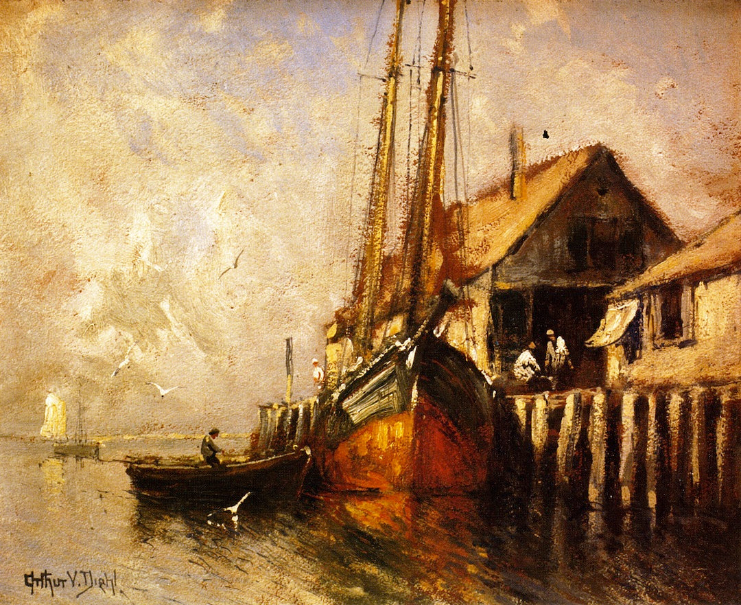 Provincetown Harbor by Arthur Vidal Diehl,A3(16x12")Poster