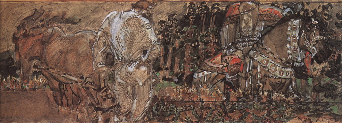 Mikula Selyaninovich by Mikhail Vrubel,A3(16x12")Poster