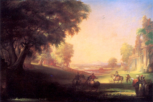 English Hunting Scene, vintage artwork by William Rimmer, A3 (16x12") Poster Print