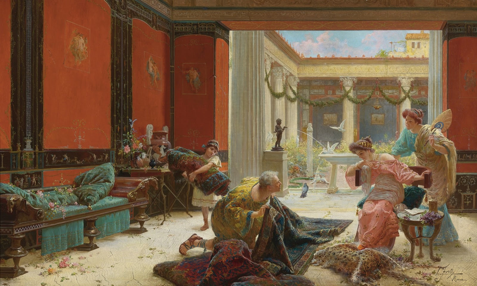 Carpet Seller by Edouardo Ettore Forti,16x12(A3) Poster
