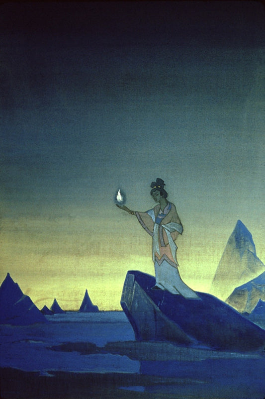Agni Yoga, vintage artwork by Nicholas Roerich, 12x8" (A4) Poster