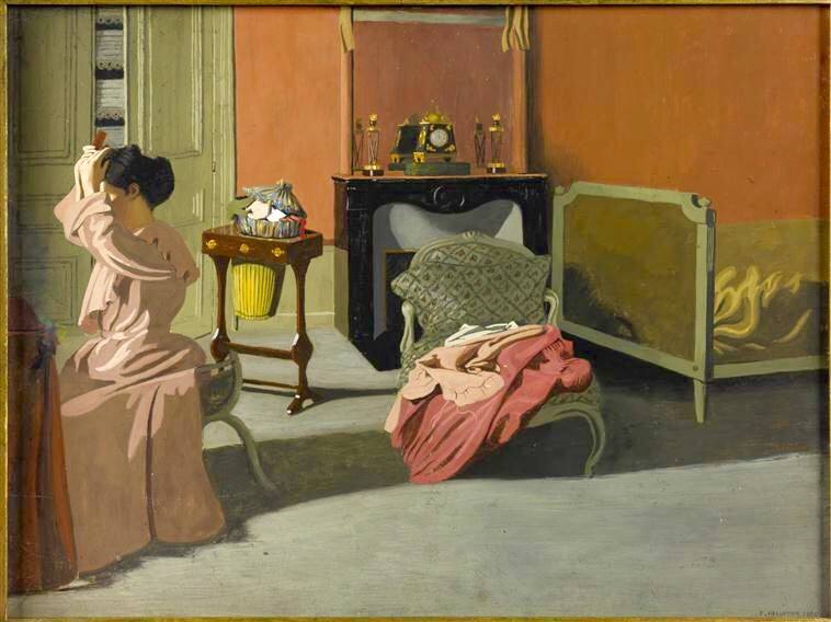 Femme se coiffant, vintage artwork by Felix Vallotton, 12x8" (A4) Poster