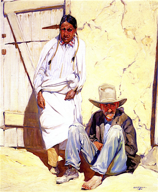 In Taos, vintage artwork by Walter Ufer, 12x8" (A4) Poster