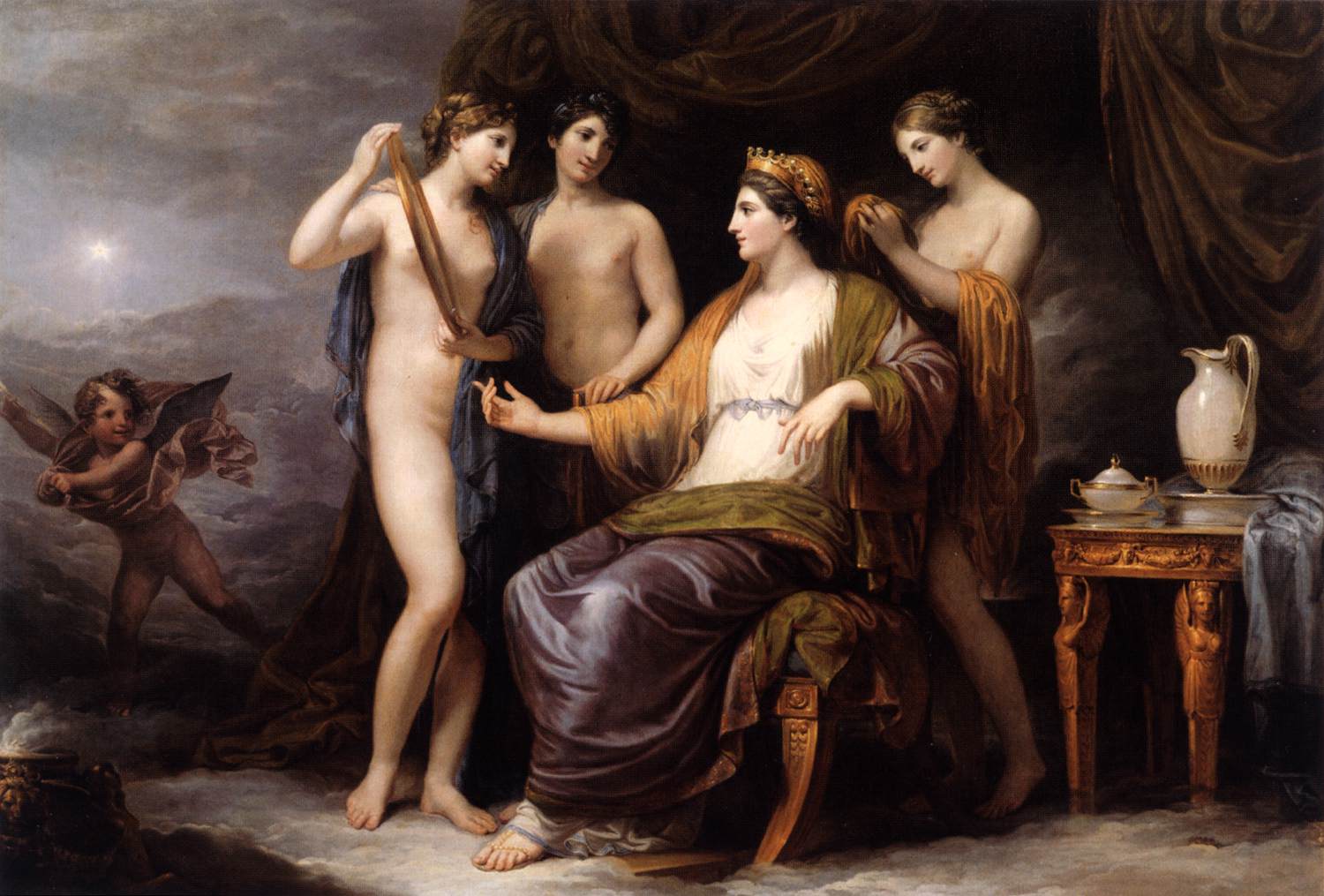 The Toilet of Juno, vintage artwork by Andrea Appiani, 12x8" (A4) Poster