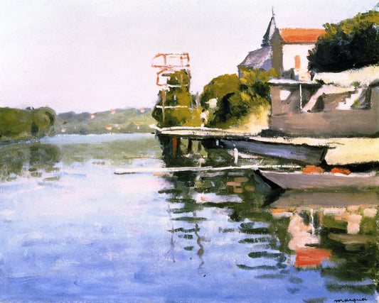 A Diving Board at La Frêtte, vintage artwork by Albert Marquet, 12x8" (A4) Poster