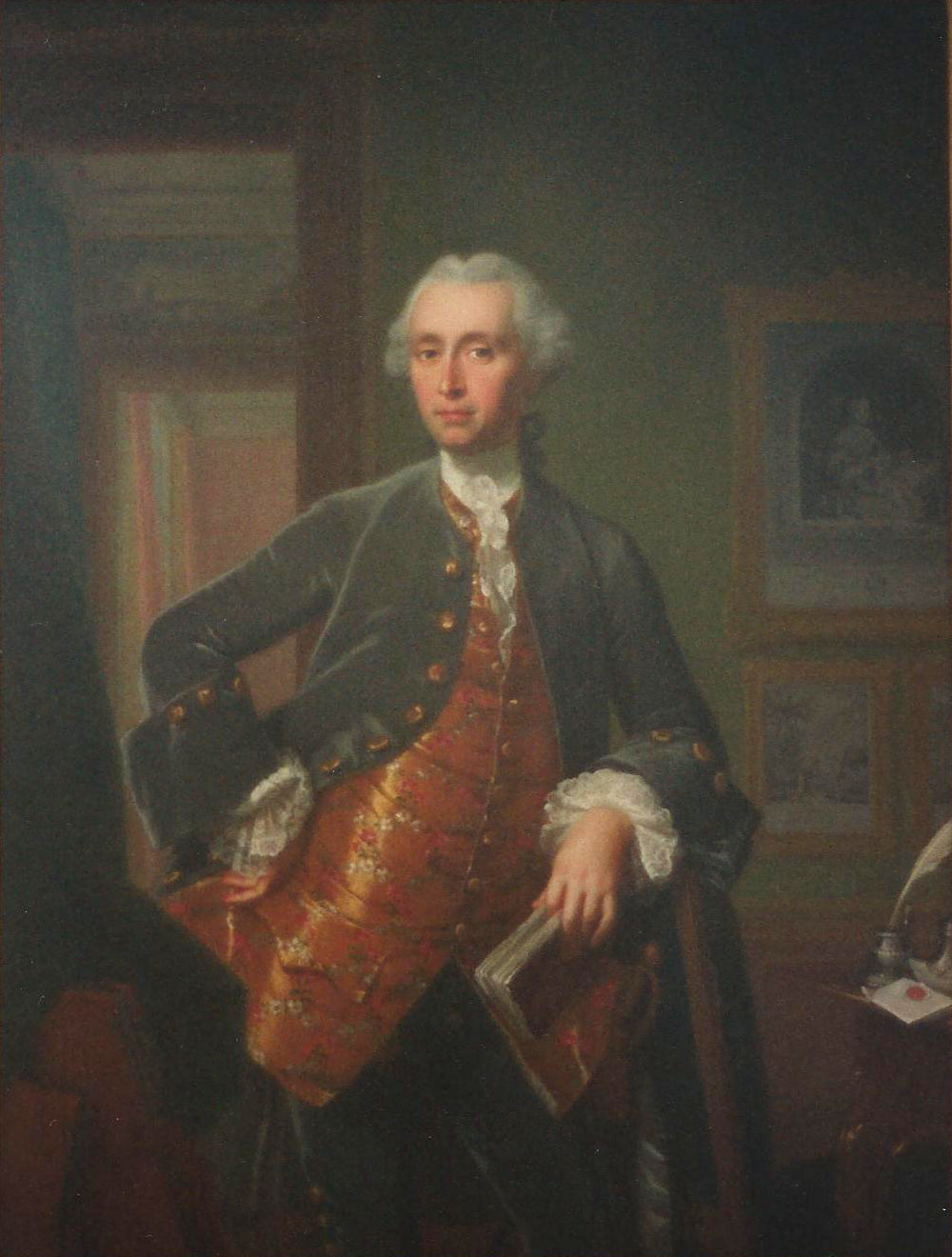 Johann Heinrich Eberts, vintage artwork by Emmanuel Jakob Handmann, 12x8" (A4) Poster