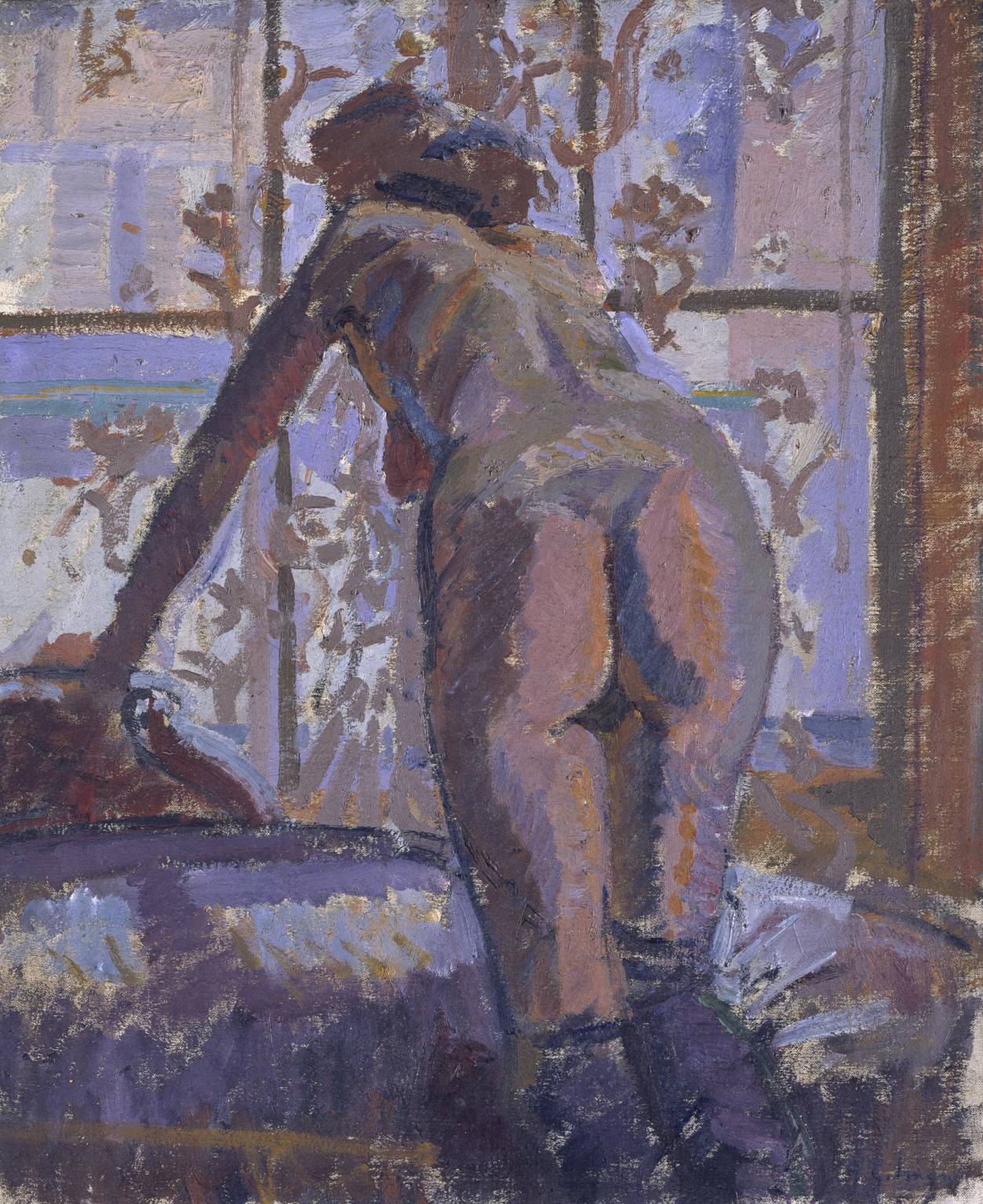 Nude at a Window, vintage artwork by Harold Gilman, 12x8" (A4) Poster