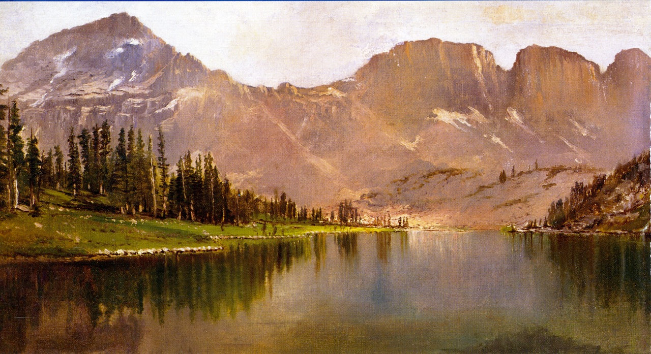 Lake Lall and Mount Agassiz, Uinta Range, Utah, vintage artwork by Gilbert Munger, 12x8" (A4) Poster