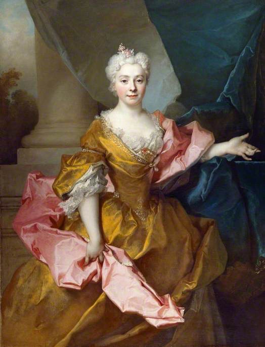 Madame Isaac de Thellusson, nee Sarah le Boullenger, vintage artwork by Nicolas de Largillière, 12x8" (A4) Poster