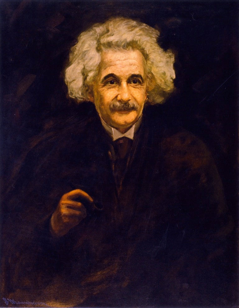 Albert Einstein, vintage artwork by Jean Mannheim, 12x8" (A4) Poster