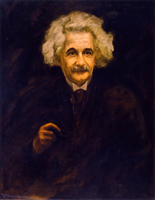 Albert Einstein, vintage artwork by Jean Mannheim, 12x8" (A4) Poster