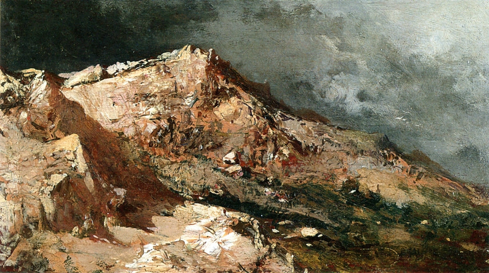 Storm in the Mountains, vintage artwork by Baldomero Galofre y Gimemez, 12x8" (A4) Poster