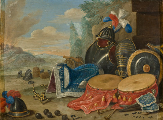 Emblems of War, vintage artwork by Jan van Kessel the Elder, 12x8" (A4) Poster