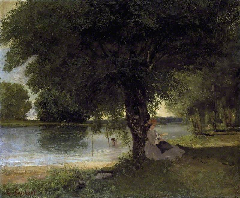 The Charente at Port Berteau, vintage artwork by Gustave Courbet, A3 (16x12") Poster Print