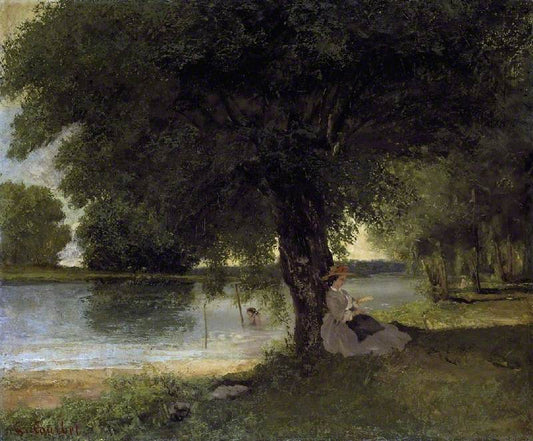 The Charente at Port Berteau, vintage artwork by Gustave Courbet, A3 (16x12") Poster Print