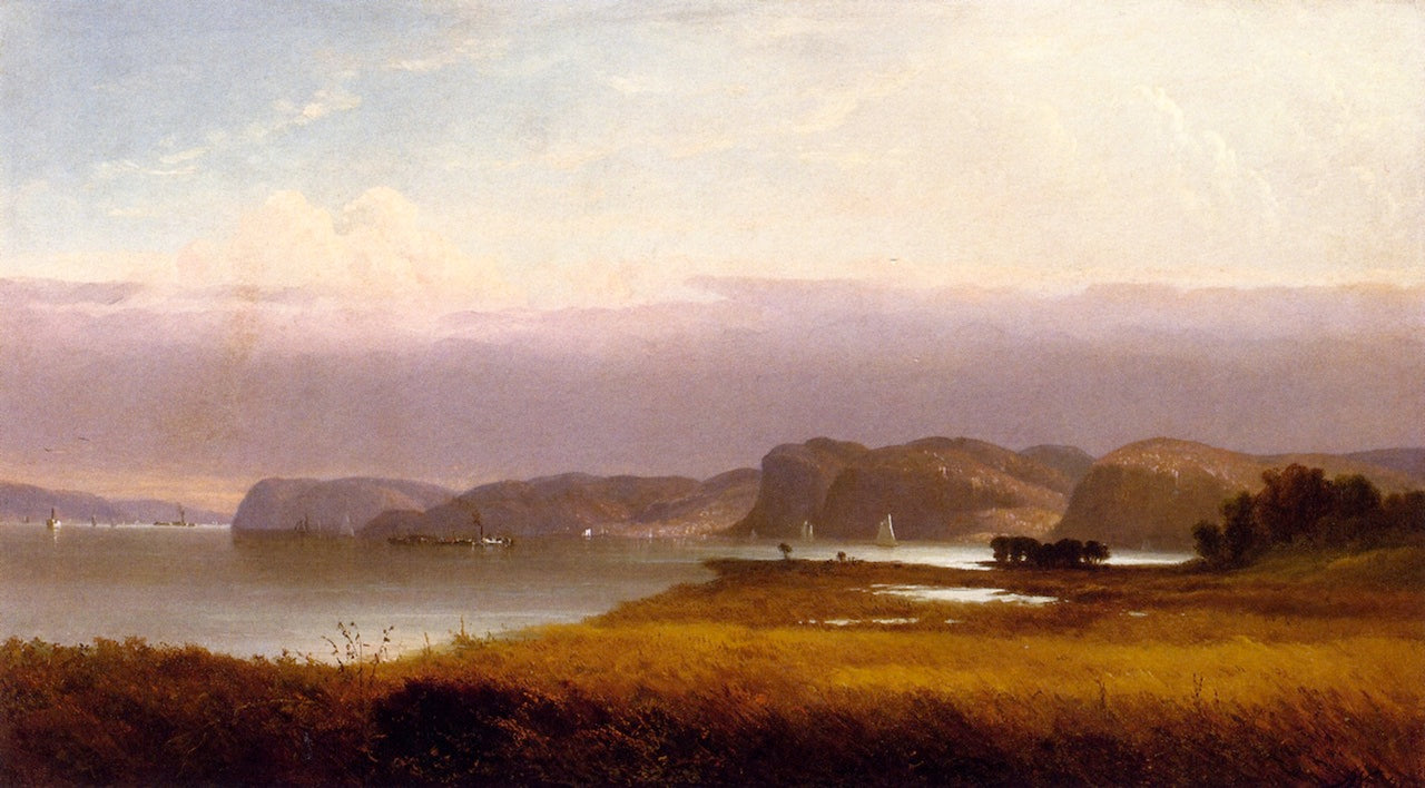 Autumn, Hudson River, vintage artwork by John Williamson, 12x8" (A4) Poster