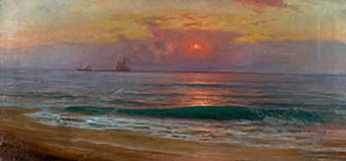 Crepusculo, vintage artwork by Gillermo Gomez Gil, 12x8" (A4) Poster
