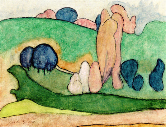 Countryside at Pont-Aven by Emile Bernard,A3(16x12")Poster